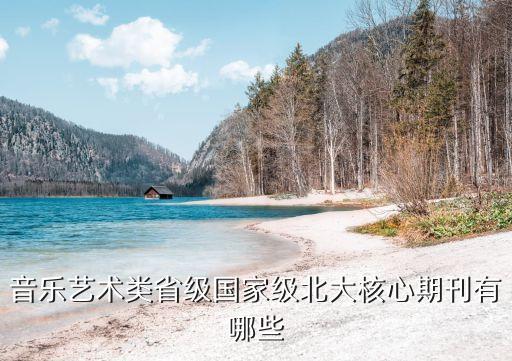 音乐艺术类省级国家级北大核心期刊有哪些