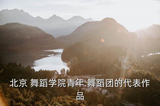 北京 舞蹈学院青年 舞蹈团的代表作品