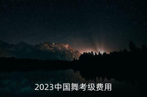 2023中国舞考级费用