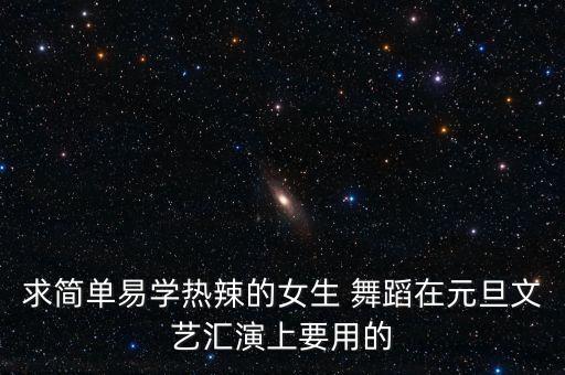 求简单易学热辣的女生 舞蹈在元旦文艺汇演上要用的