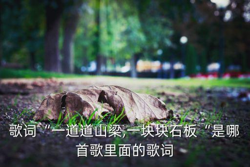 歌词“一道道山梁,一块块石板“是哪首歌里面的歌词