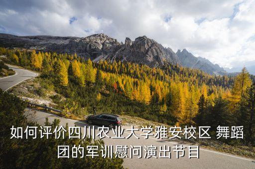 如何评价四川农业大学雅安校区 舞蹈团的军训慰问演出节目