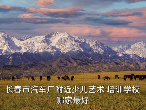 长春市汽车厂附近少儿艺术 培训学校哪家最好