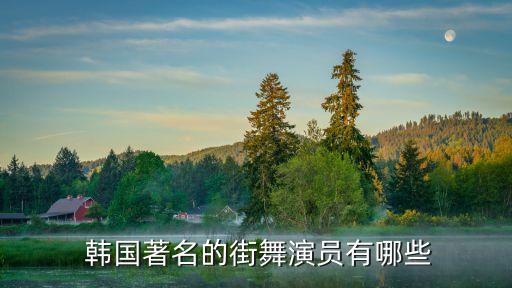  韩国著名的街舞演员有哪些