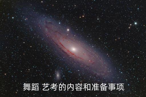  舞蹈 艺考的内容和准备事项