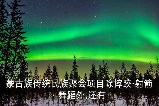 蒙古族传统民族聚会项目除摔跤·射箭· 舞蹈外,还有