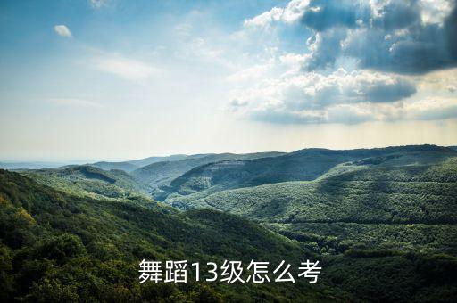  舞蹈13级怎么考