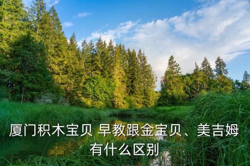 厦门积木宝贝 早教跟金宝贝、美吉姆有什么区别
