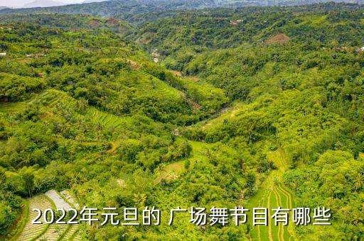 2022年元旦的 广场舞节目有哪些