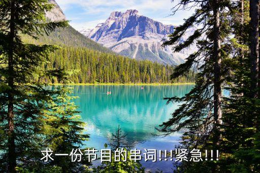 求一份节目的串词!!!紧急!!!