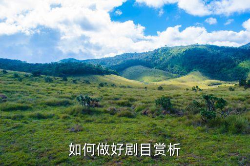 如何做好剧目赏析