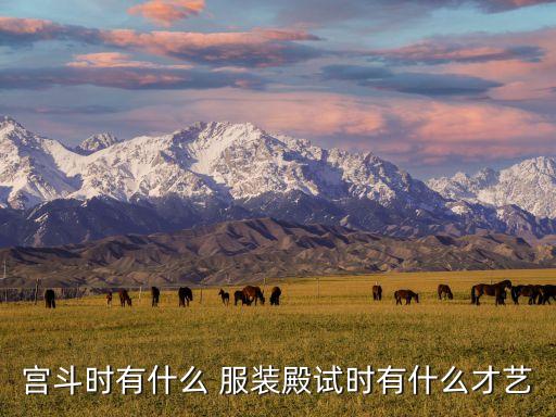 宫斗时有什么 服装殿试时有什么才艺