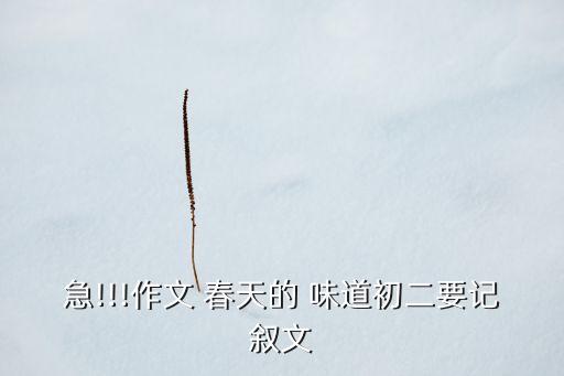 急!!!作文 春天的 味道初二要记叙文