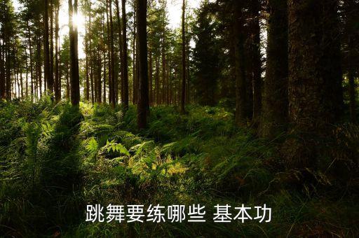 舞蹈基本功训练内容,舞蹈入门20个基本动作