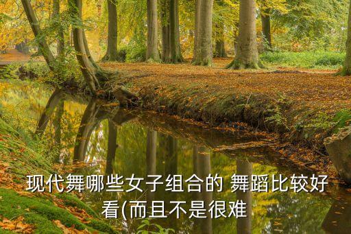  现代舞哪些女子组合的 舞蹈比较好看(而且不是很难