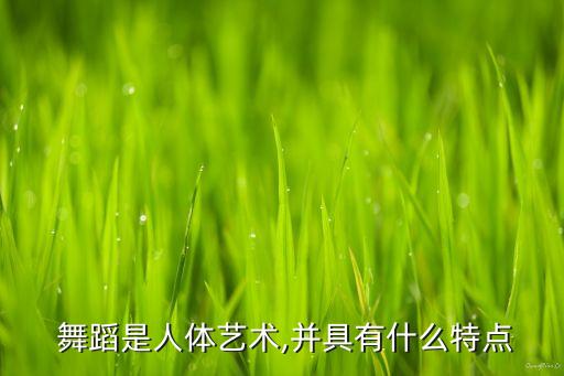  舞蹈是人体艺术,并具有什么特点