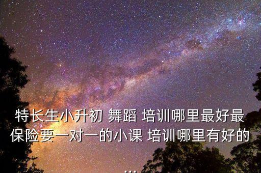 特长生小升初 舞蹈 培训哪里最好最保险要一对一的小课 培训哪里有好的...