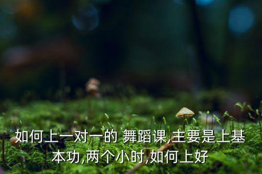 如何上一对一的 舞蹈课,主要是上基本功,两个小时,如何上好