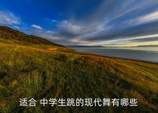适合 中学生跳的现代舞有哪些