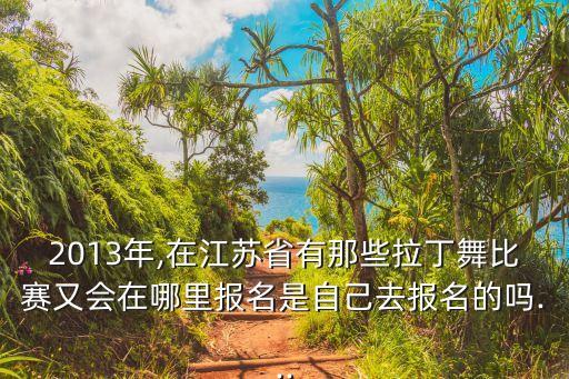 2013年,在江苏省有那些拉丁舞比赛又会在哪里报名是自己去报名的吗...
