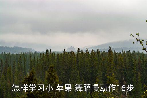 怎样学习小 苹果 舞蹈慢动作16步