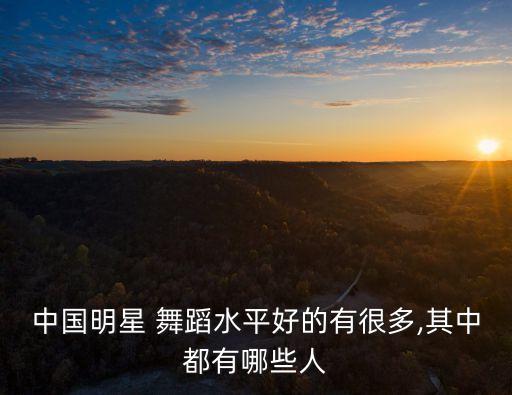中国明星 舞蹈水平好的有很多,其中都有哪些人