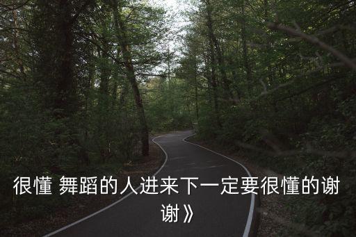 很懂 舞蹈的人进来下一定要很懂的谢谢》
