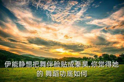 伊能静想把舞伴脸贴成秦昊,你觉得她的 舞蹈功底如何