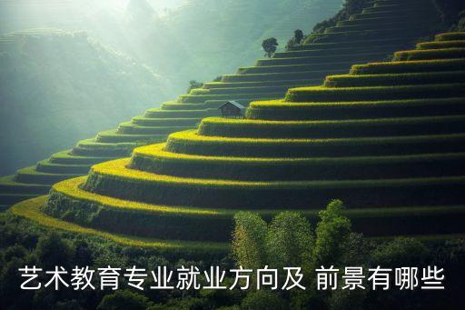 艺术教育专业就业方向及 前景有哪些