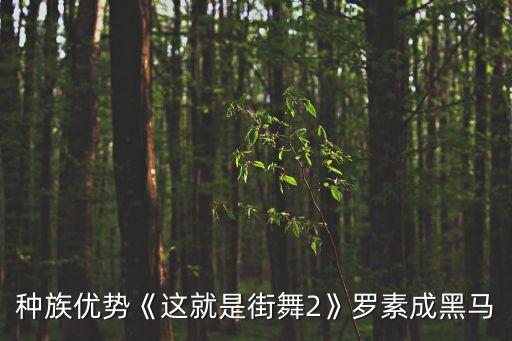 种族优势《这就是街舞2》罗素成黑马