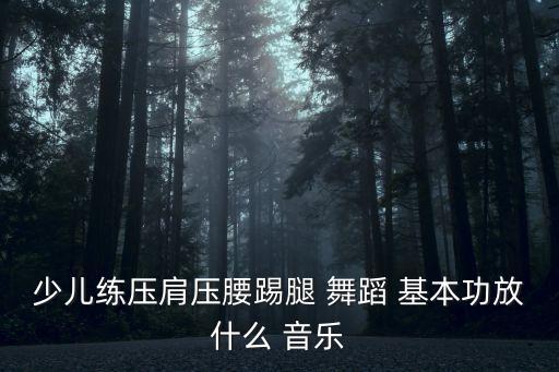 少儿练压肩压腰踢腿 舞蹈 基本功放什么 音乐