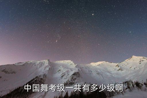 中国舞考级一共有多少级啊