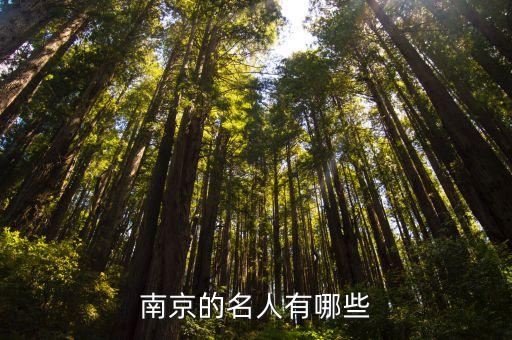 南京的名人有哪些