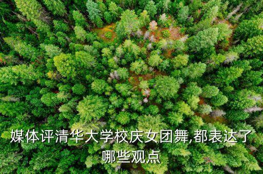 媒体评清华大学校庆女团舞,都表达了哪些观点