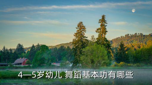 4—5岁幼儿 舞蹈基本功有哪些