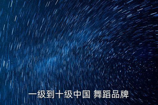 一级到十级中国 舞蹈品牌