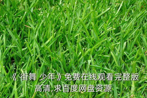 《 街舞 少年》免费在线观看完整版高清,求百度网盘资源