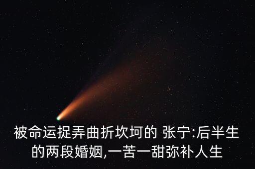 被命运捉弄曲折坎坷的 张宁:后半生的两段婚姻,一苦一甜弥补人生