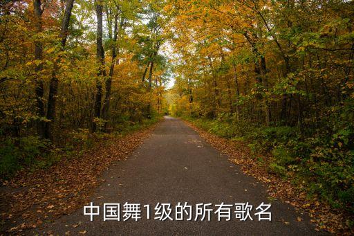中国舞1级的所有歌名