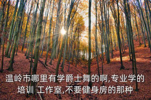 温岭市哪里有学爵士舞的啊,专业学的培训 工作室,不要健身房的那种