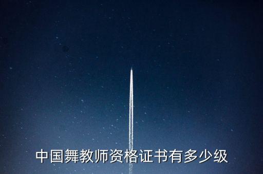 中国舞教师资格证书有多少级