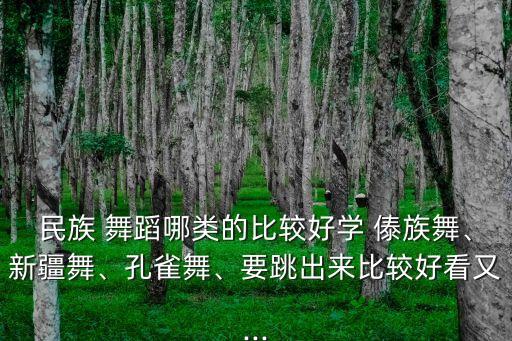 民族 舞蹈哪类的比较好学 傣族舞、新疆舞、孔雀舞、要跳出来比较好看又...