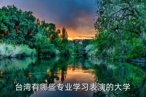 台湾有哪些专业学习表演的大学