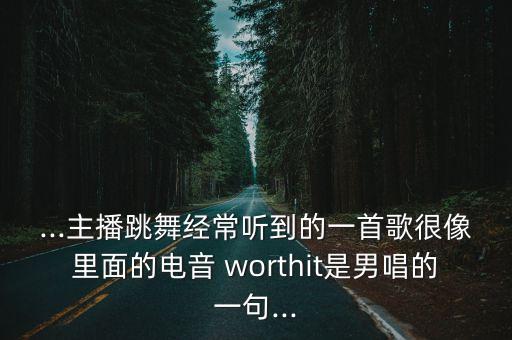 ...主播跳舞经常听到的一首歌很像里面的电音 worthit是男唱的一句...