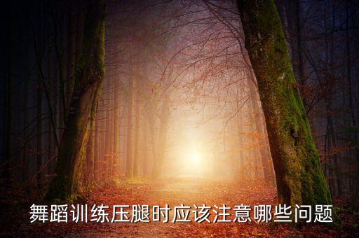  舞蹈训练压腿时应该注意哪些问题