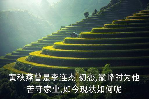 黄秋燕曾是李连杰 初恋,巅峰时为他苦守家业,如今现状如何呢