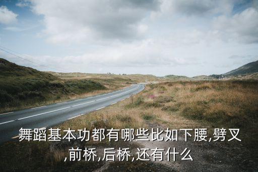 舞蹈翻前桥视频,舞蹈前桥动作要领