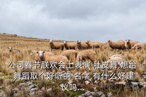 公司春节联欢会上表演 肚皮舞,想给 舞蹈取个好听的 名字,有什么好建议吗...