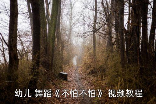  幼儿 舞蹈《不怕不怕》 视频教程