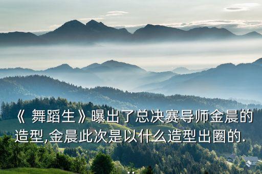 《 舞蹈生》曝出了总决赛导师金晨的造型,金晨此次是以什么造型出圈的...